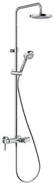 KLUDI LOGO NEO Dual Shower System mit Wanneneinlauf – Chrom, 3 Strahlarten, höhenverstellbar