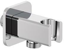 KLUDI A-QA Wandanschlussbogen mit Brausehalter DN 15 Chrom – inkl. Rückstromsicherung