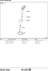 KLUDI FRESHLINE Wannen-Brause-Set 1S mit Schlauch und Anschlussbogen weiß/chrom