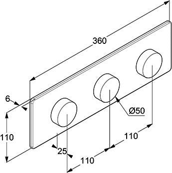 KLUDI PushTronic Elektronisches Unterputz-Thermostat mit Feinbauset Chrom