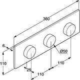 KLUDI PushTronic Elektronisches Unterputz-Thermostat mit Feinbauset Chrom