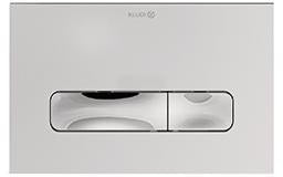 KLUDI UNIFIX Betätigungsplatte 236 x 152 mm chrom – 2-Mengen-Spülung, Frontbedienung