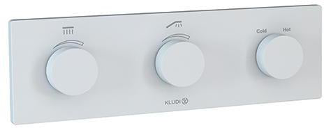 KLUDI PushTronic Elektronisches Unterputz-Thermostat mit Feinbauset Chrom