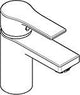KLUDI ZENTA SL Waschtisch-Einhandmischer DN 15 – Niederdruck, 75 mm, mit Ablaufgarnitur, chrom