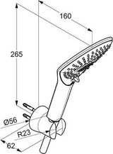 KLUDI FIZZ Wannen-Brause-Set 3S mattschwarz/chrom – 3 Strahlarten, 1250 mm Schlauch