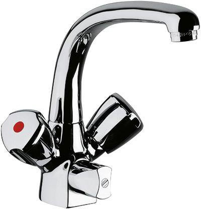 KLUDI STANDARD Spültisch-Multi-Armatur mit 200 mm Auslauf, chrom – inkl. Geräteanschlussventil