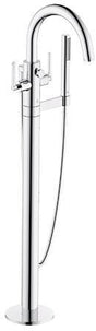 KLUDI NOVA FONTE PURISTIC Freistehende Wannenarmatur Chrom – 2-Griff, Standmontage, DN 20