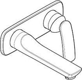 KLUDI BALANCE 2-Loch-Waschtisch-Wand-Einhandmischer, Ausladung 185 mm, weiß/chrom