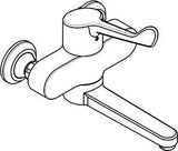 KLUDI MEDI CARE Wandarmatur Einhandmischer mit absperrbaren S-Anschlüssen, 250 mm Ausladung, Chrom