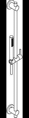 KLUDI NOVA FONTE Puristic Brause-Set 1S 900 mm chrom – Handbrause, Brausestange, Schlauch
