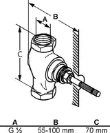KLUDI STANDARD Unterputzventil 1/2 Zoll Bausatz 1 – DN15 aus Messing, Geräuschklasse I