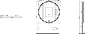 KLUDI LUMA LED-Spiegel 60x60 cm mit Entfeuchter – 6000 K, 980 Lumen, rund