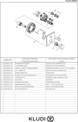KLUDI AMEO Unterputz-Brause-Thermostat Feinbau-Set mit Absperrventil chrom