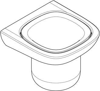 KLUDI AMBA Glashalter mit Porzellanbecher – verchromt, Wandmontage, inkl. Befestigungsmaterial
