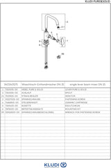 KLUDI PURE & SOLID Waschtisch-Einhandhebelmischer DN 15 chrom – ohne Ablaufgarnitur