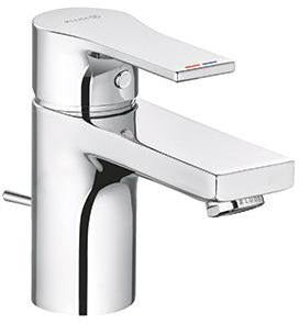 KLUDI ZENTA SL Waschtisch-Einhandmischer DN 15 – Niederdruck, 75 mm, mit Ablaufgarnitur, chrom