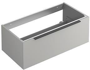 KLUDI ICOS Wandhängender Waschtischunterschrank 100 cm Mattweiß mit Soft-Close