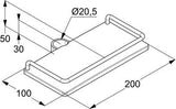 KLUDI Cockpit Ablage für Cockpit Explorer 8005005-00 – verstellbare Ablage 100 x 200 mm, Kunststoff weiß
