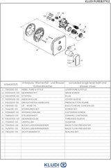 KLUDI PURE&STYLE Unterputz-Wannenfüll- und Brause-Einhandmischer mit Push&Switch Funktionseinheit, Chrom