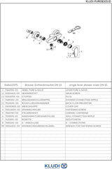KLUDI PURE & SOLID Brause-Einhandmischer eigensicher chrom – Wandmontage DN 15