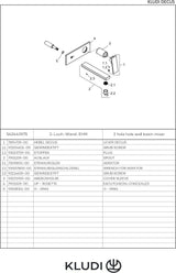 KLUDI DECUS 2-Loch-Wand-Einhandmischer 210 mm Feinbau-Set Chrom – Unterputz-Armatur