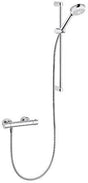 KLUDI LOGO Shower-Duo 1S Wandstange 600 mm chrom – Thermostat-Brausearmatur mit Verbrühschutz