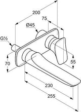 KLUDI AMBA Unterputz-Waschtisch-Wand-Einhandmischer 2-Loch chrom Ausladung 226 mm
