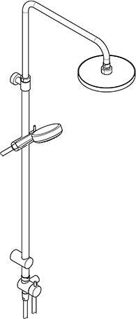 KLUDI DIVE S Dual Shower System DN 15 mit Hand- und Kopfbrause, chrom