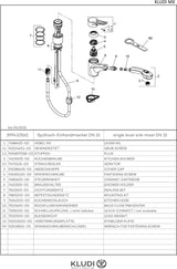 KLUDI MX Spültisch-Einhandmischer DN 15 mit herausziehbarer Geschirrbrause, chrom/mocca