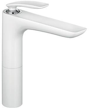 KLUDI BALANCE Waschschüssel-Einhandmischer weiß/chrom, Auslaufhöhe 212 mm, DN 15