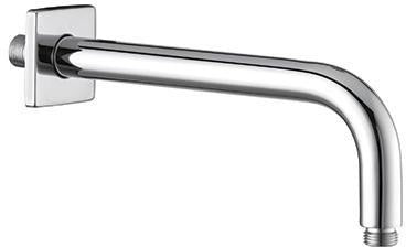 KLUDI A-QA Wand-Brausearm 250 mm eckige Rosette Chrom – starr für Tellerkopfbrause