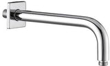 KLUDI A-QA Wand-Brausearm 250 mm eckige Rosette Chrom – starr für Tellerkopfbrause