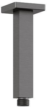 KLUDI A-QA Deckenauslass 150 mm eckig Chrom – Brausearm für Kopfbrausen mit Rosette