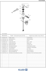 KLUDI BOZZ Bidet-Einhandmischer mit Zugstangen-Ablaufgarnitur, chrom