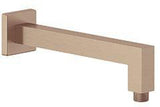 KLUDI A-QA Wand-Brausearm 400 mm eckig in Chrom – starre Wandmontage mit Rosette