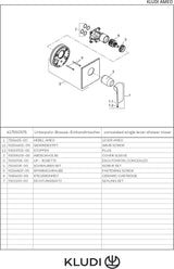 KLUDI AMEO UP-Brause-Einhandmischer Feinbau-Set chrom – 28 l/min, für SLIM.BOXX 88022