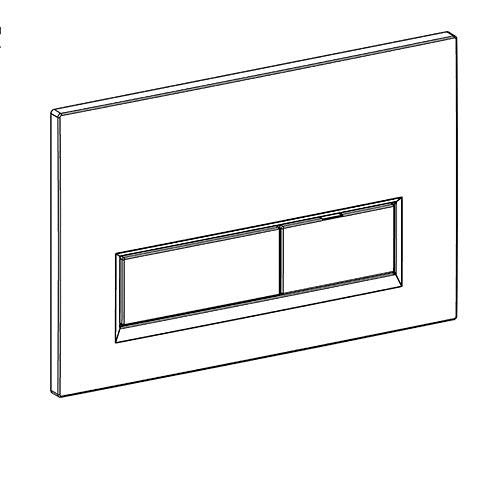 KLUDI UNIFIX Betätigungsplatte Eckig 244 x 160 mm Chrom – 2-Mengen-Spülung, Frontbedienung