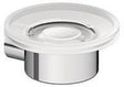 KLUDI VELA R Seifenschale aus transparentem Glas mit Chrom-Wandhalterung