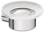 KLUDI VELA R Seifenschale aus transparentem Glas mit Chrom-Wandhalterung
