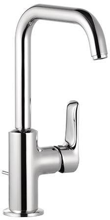 KLUDI PURE&SOLID Waschtisch-Einhandmischer DN 15 mit Metall-Ablaufgarnitur, chrom