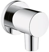 KLUDI NOVA FONTE Schlauchanschlussbogen PURISTIC eigensicher chrom – DN 15, G1/2, Rückstromsicherung