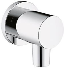 KLUDI NOVA FONTE Schlauchanschlussbogen PURISTIC eigensicher chrom – DN 15, G1/2, Rückstromsicherung