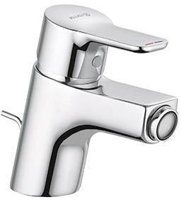 KLUDI PURE & EASY Bidet-Einhandmischer mit Wassersparfunktion und Metall-Ablaufgarnitur in Chrom