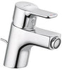 KLUDI PURE & EASY Bidet-Einhandmischer mit Wassersparfunktion und Metall-Ablaufgarnitur in Chrom
