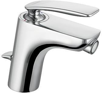 KLUDI BALANCE Bidet-Einhandmischer DN 15 weiß/chrom – mit Zugstangen-Ablaufgarnitur