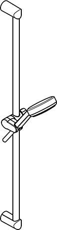 KLUDI DIVE S Brause-Set 1S mit Wandstange 900 mm chrom – Handbrause, Schlauch & Halterung