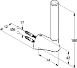 KLUDI AMBA Reservepapierhalter chrom – Wandmontage für Ersatzrollen, verchromtes Metall
