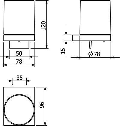 KLUDI VELA C Glas-Seifenspender chrom – 150 ml Flüssigseifenspender zur Wandmontage