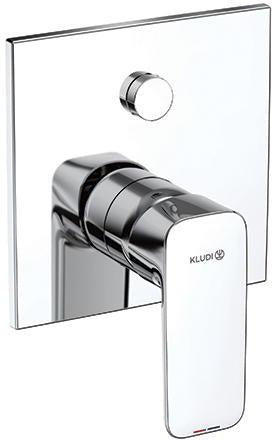 KLUDI PURE&STYLE Unterputz-Wannenfüll- und Brause-Einhandmischer Set mit Funktionseinheit, Chrom