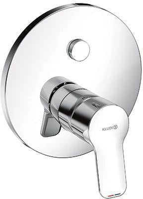 KLUDI PURE&EASY Unterputz-Wannen- und Brausemischer mit PUSH&SWITCH Funktionseinheit, Chrom